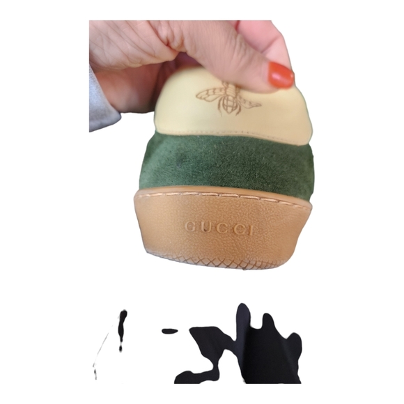 Men's green web accent Gucci low top sneakers size 11 - Picture 4 of 11